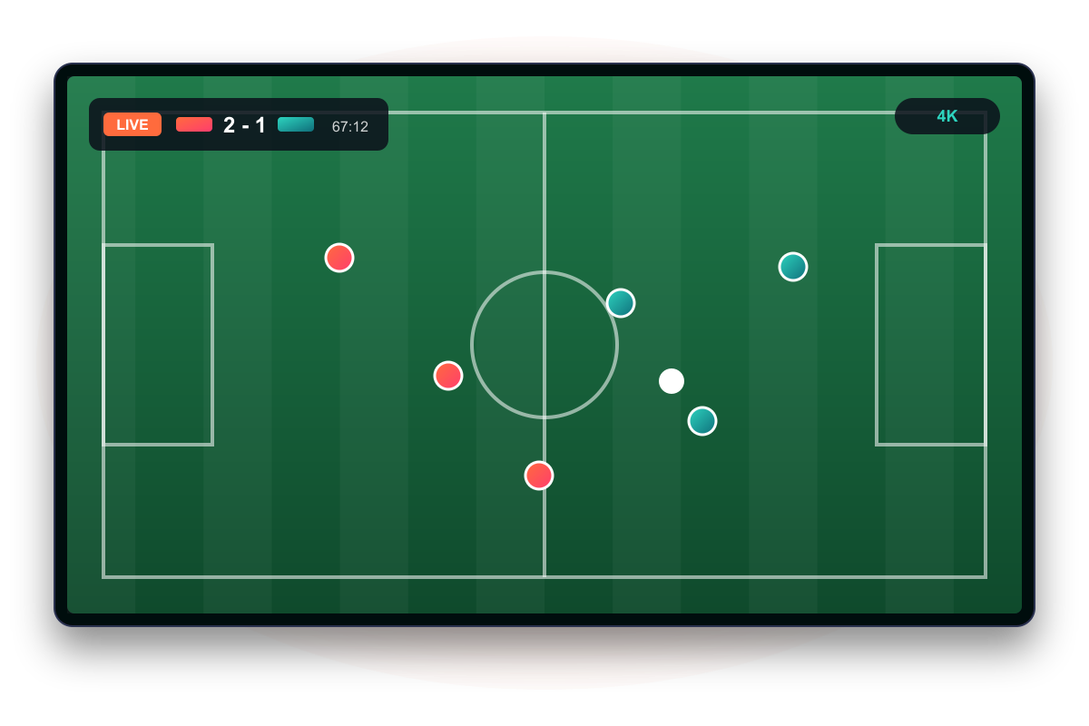 Live sports IPTV: football match streaming in 4K on TurboTV IPTV
